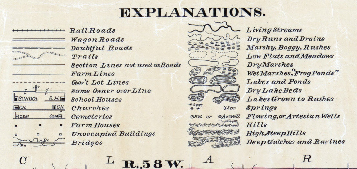 1899 Map of Kingsbury County South Dakota