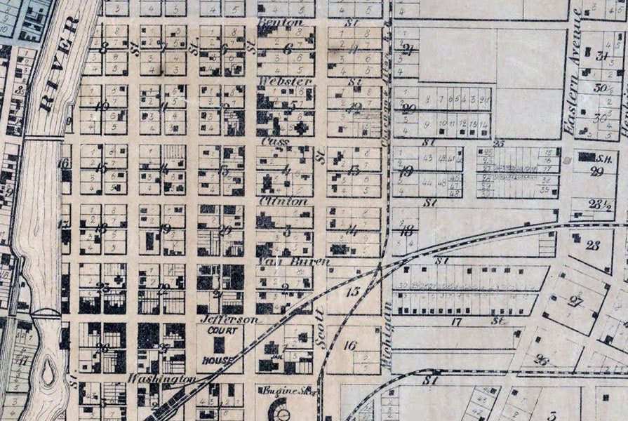 1864 Map of Joliet Will County Illinois