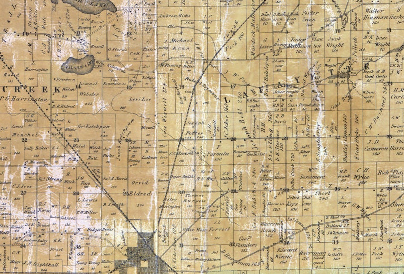 1857 Map of Walworth County Wisconsin Whitewater