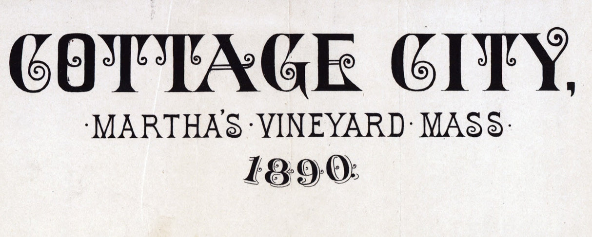 1890 Panoramic Map of Cottage City Martha's Vineyard Mass