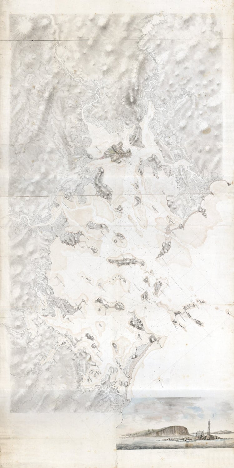 1770 Map of Boston Harbor Massachusetts