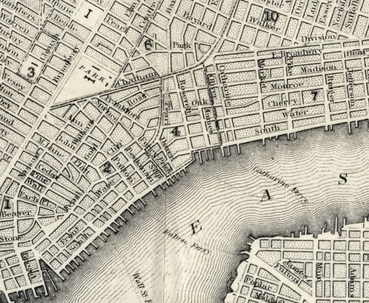 1860 Map of New York City & Brooklyn