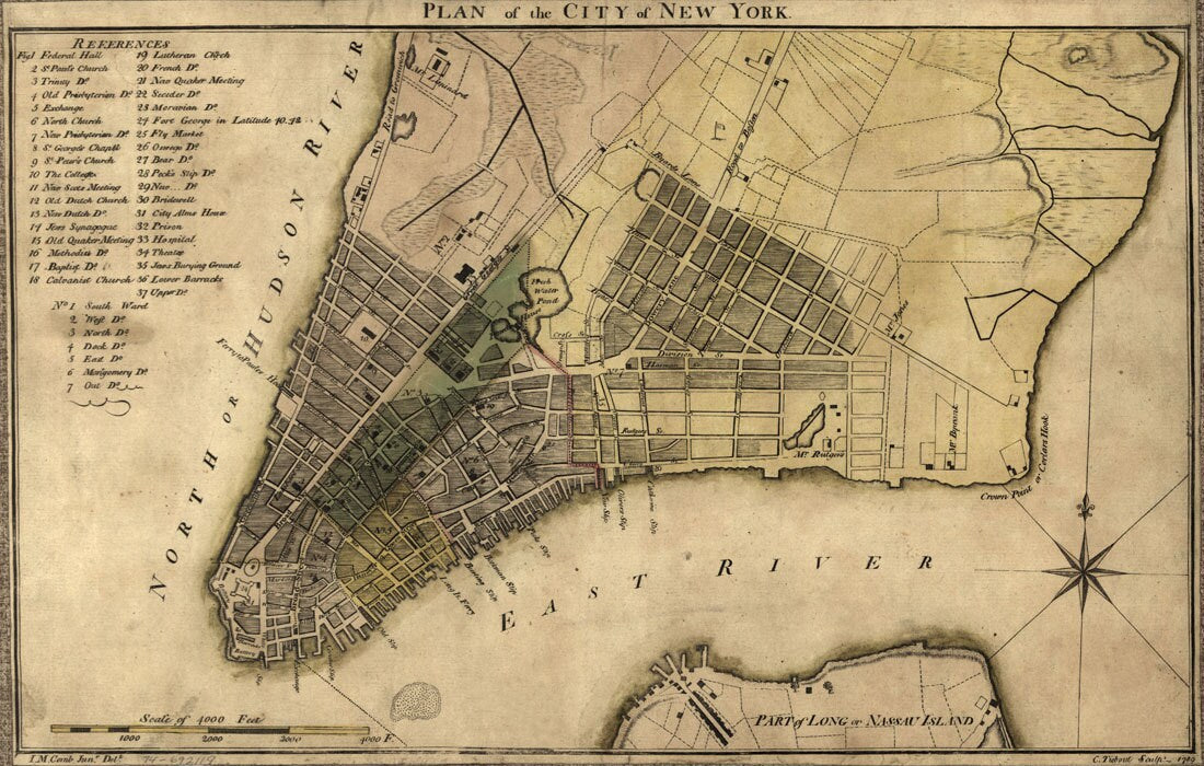 1789 Map of New York City