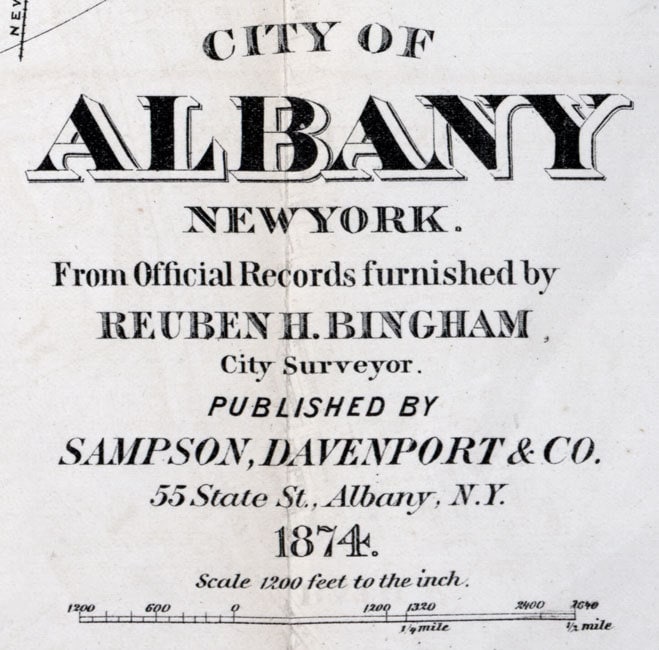 1874 Map of Albany New York
