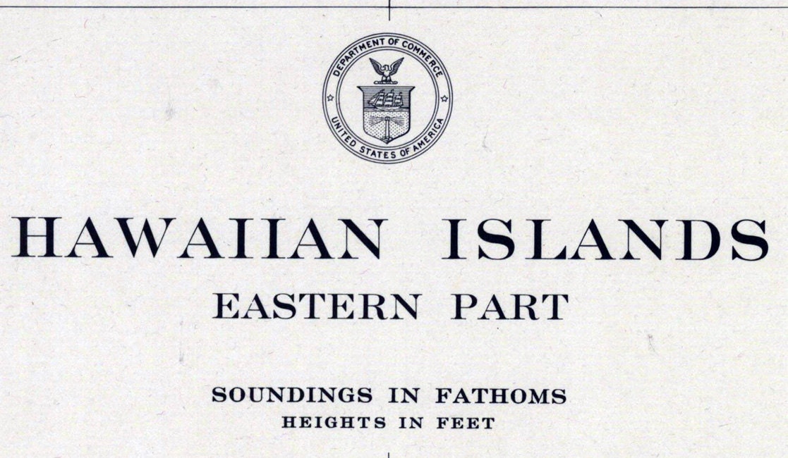 1935 Nautical Map of the Hawaiian Islands
