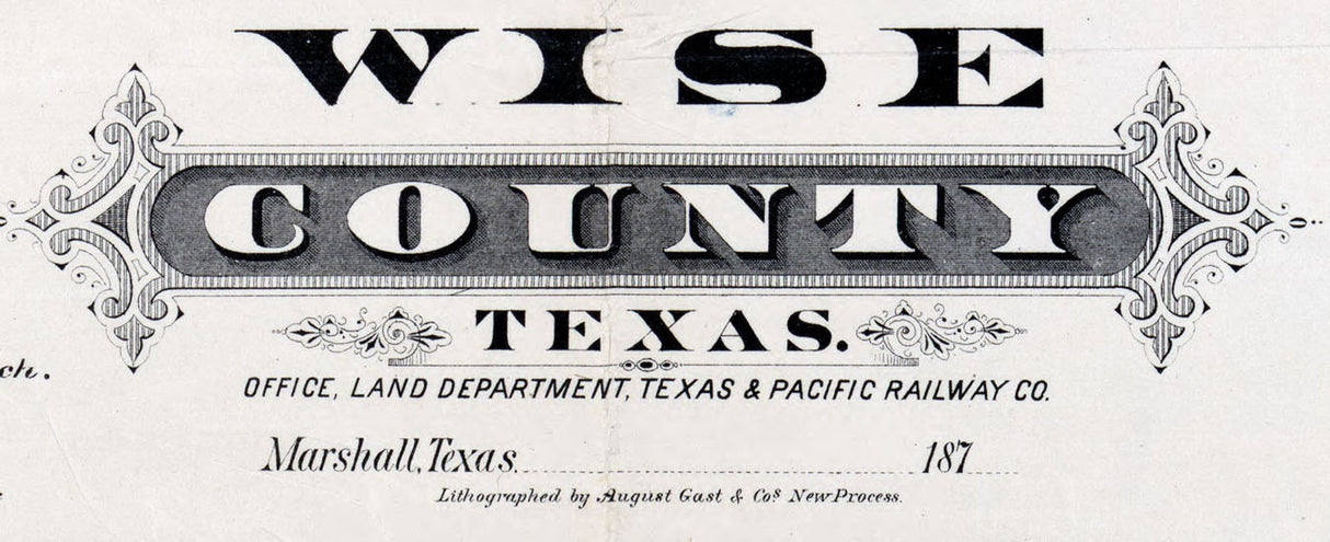 1870 Map of Wise County Texas
