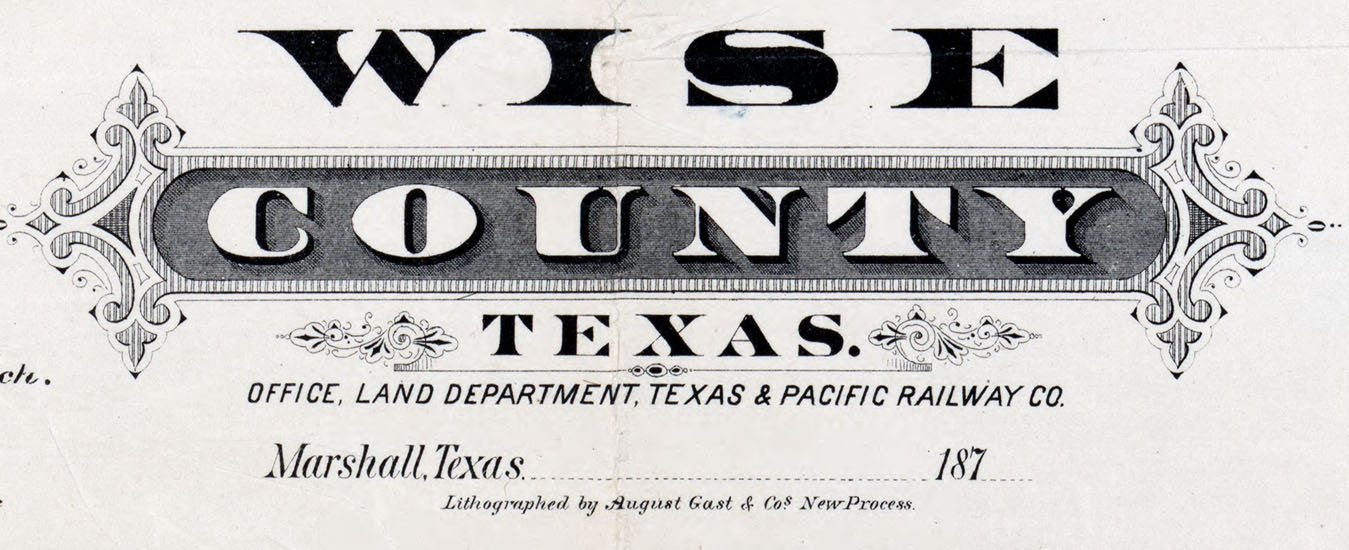 1870 Map of Wise County Texas
