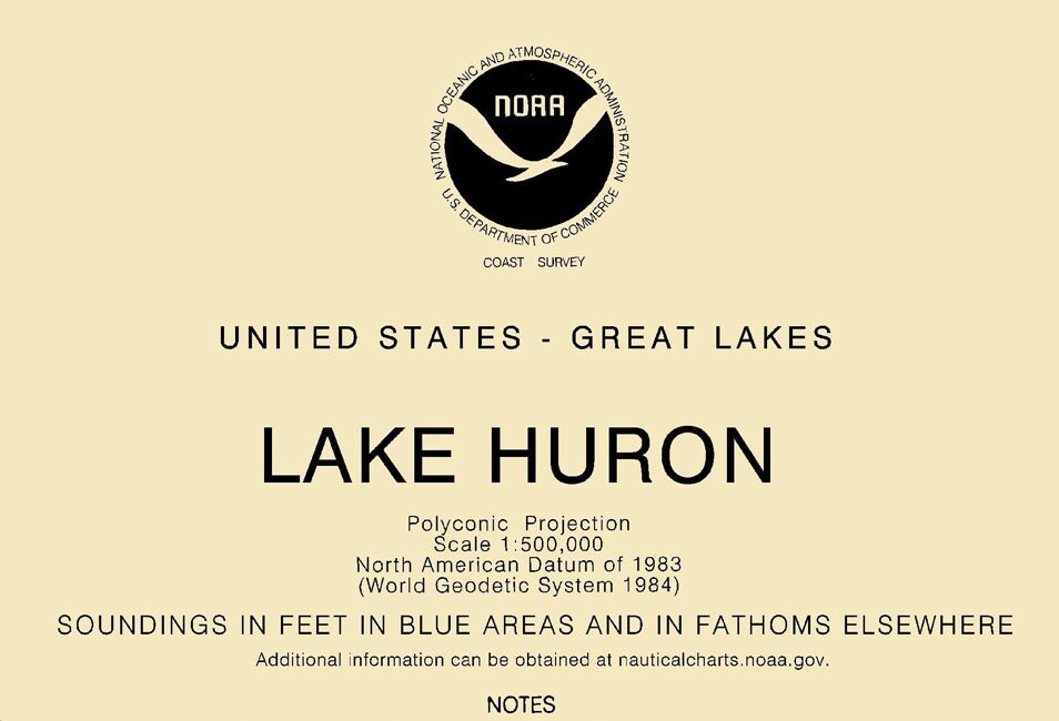 2005 Nautical Map of Lake Huron and Georgian Bay