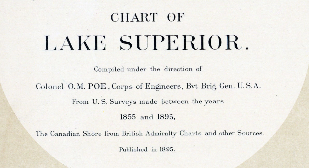 1895 Nautical Map of Lake Superior