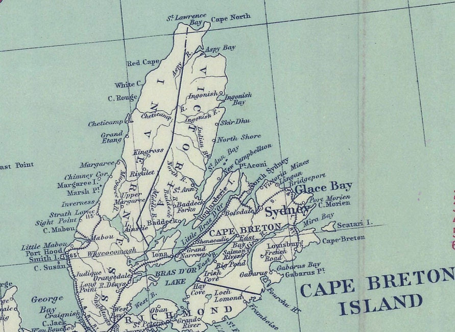 1911 Map of Quebec Canada