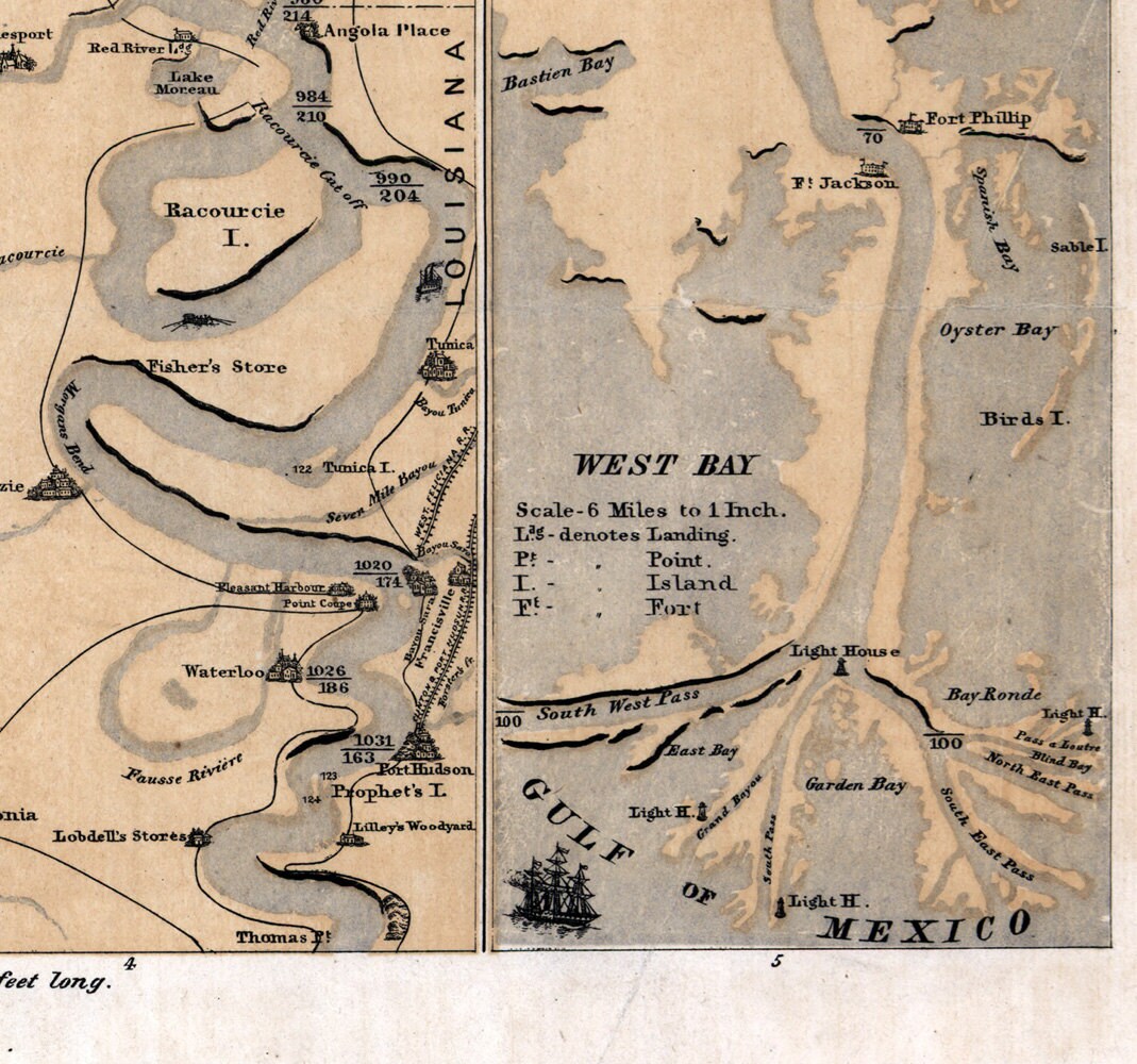 1861 Map of the Mississippi River