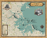 Shipwreck Map of Boston Massachusetts