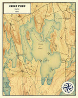 1894 Map of Great Pond Maine
