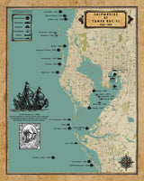 Shipwreck Map of Tampa Bay Florida Area