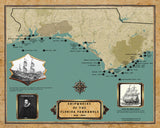 Shipwreck Map of the Florida Panhandle