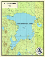 1989 Map of Allagash Lake Maine