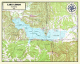 1981 Map of Lake Lemon Indiana