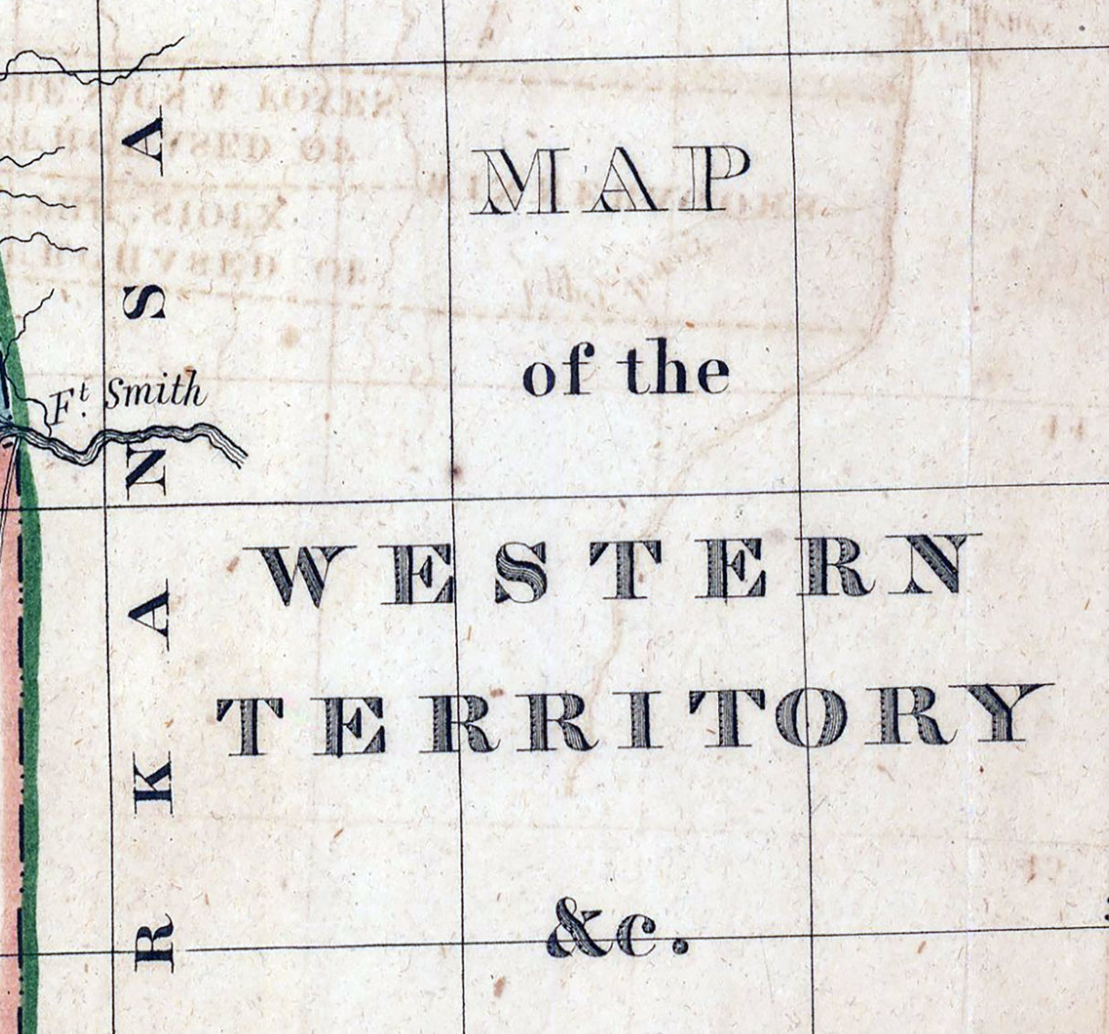 1834 Map of the Western Territory & Indian Territory