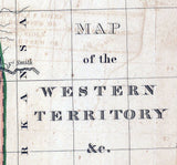 1834 Map of the Western Territory & Indian Territory