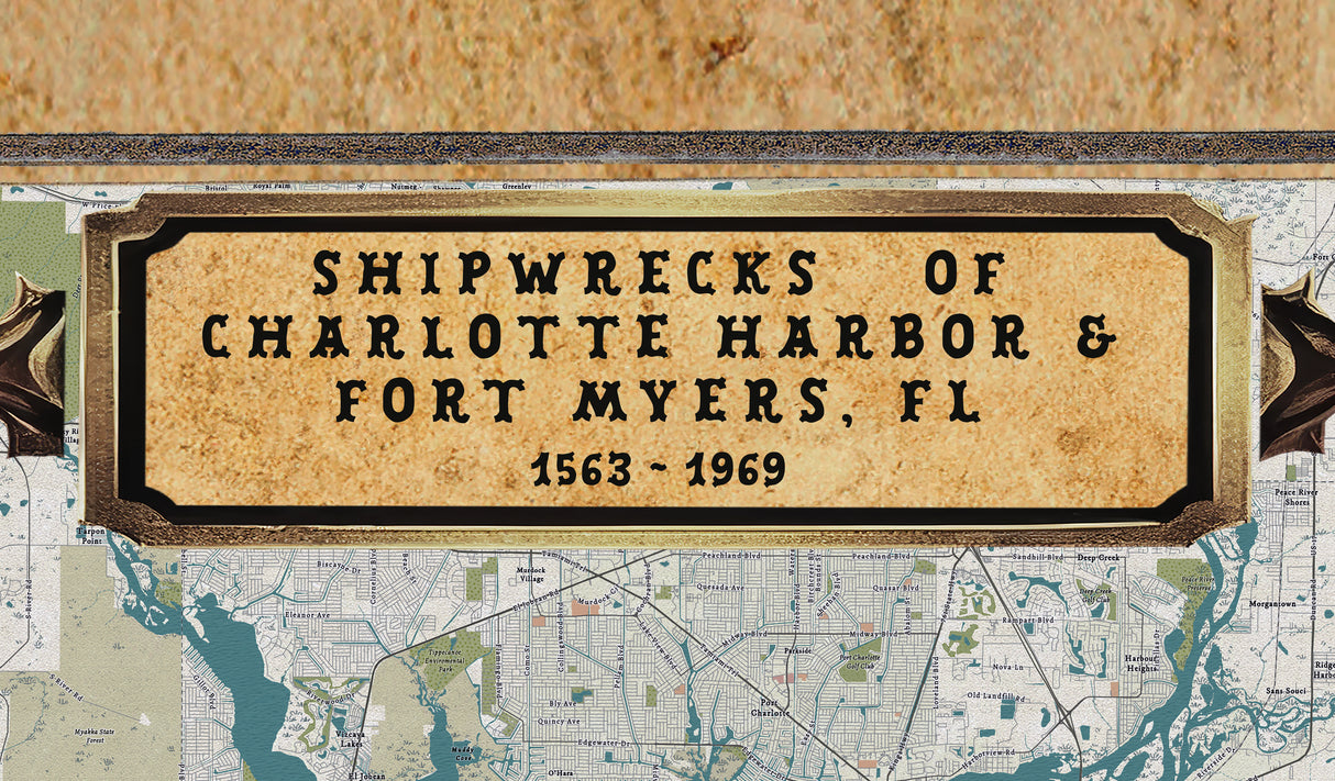 Shipwreck Map of Charlotte Harbor Florida Fort Myers Area