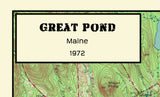 1972 Map of Great Pond Maine