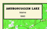 1980 Map of Androscoggin Lake Maine
