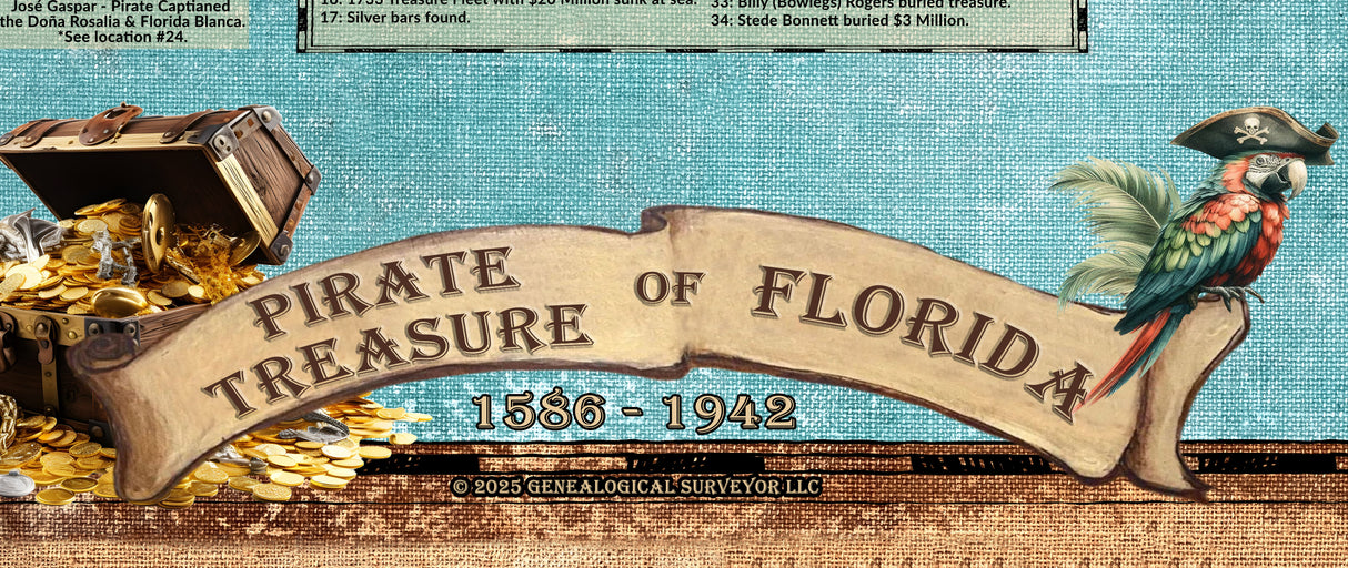 Pirate Treasure Map of Florida
