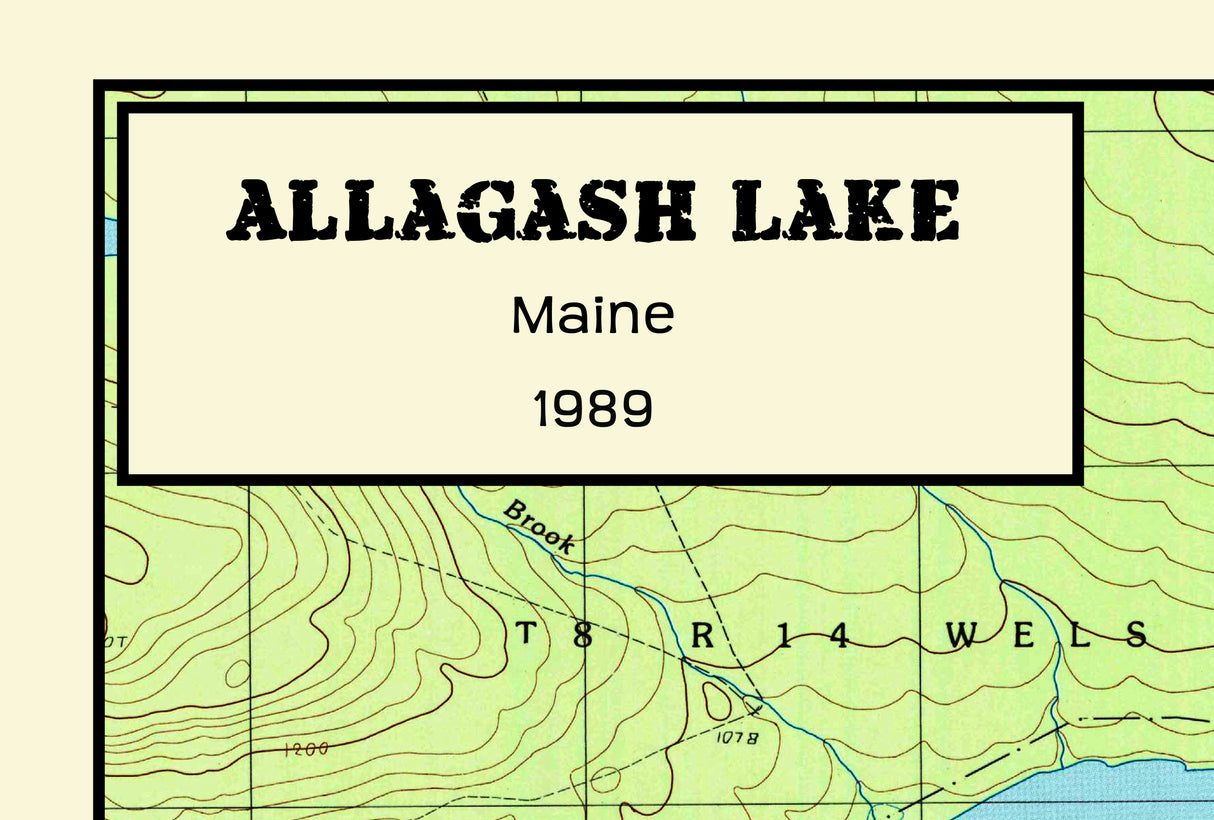 1989 Map of Allagash Lake Maine
