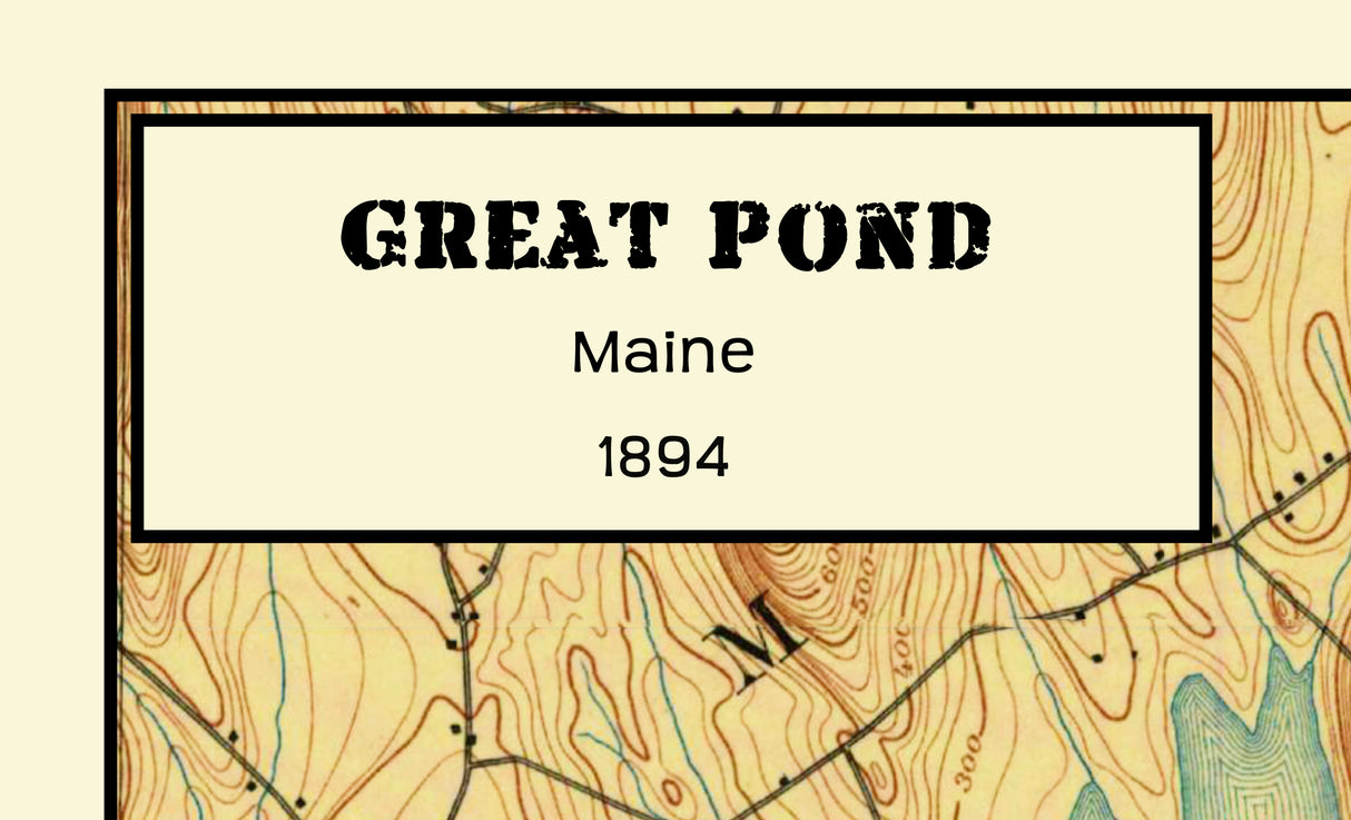 1894 Map of Great Pond Maine