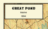 1894 Map of Great Pond Maine