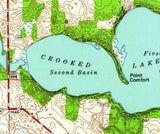 1941 Map of Crooked Lake Indiana