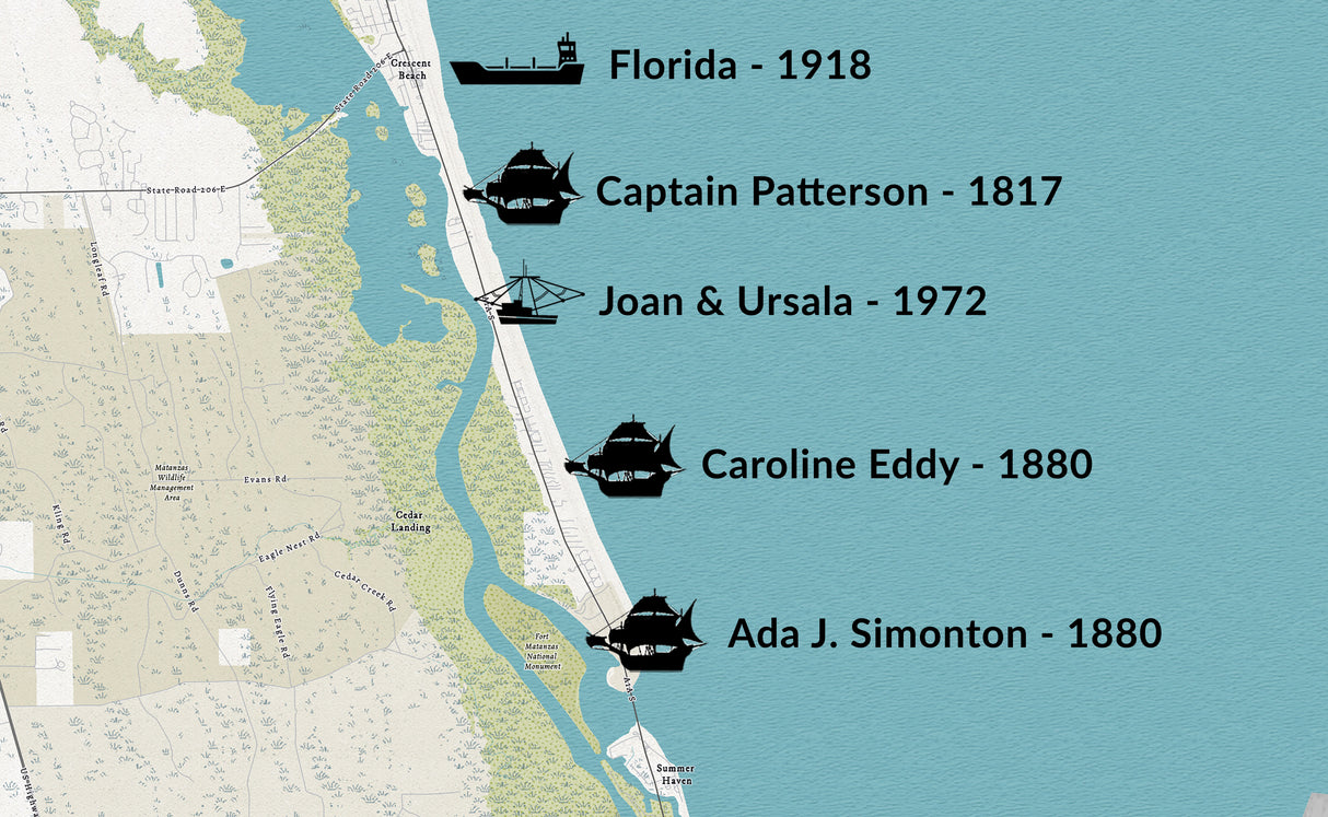 Shipwrecks of Matanzas to Palm Coast Florida