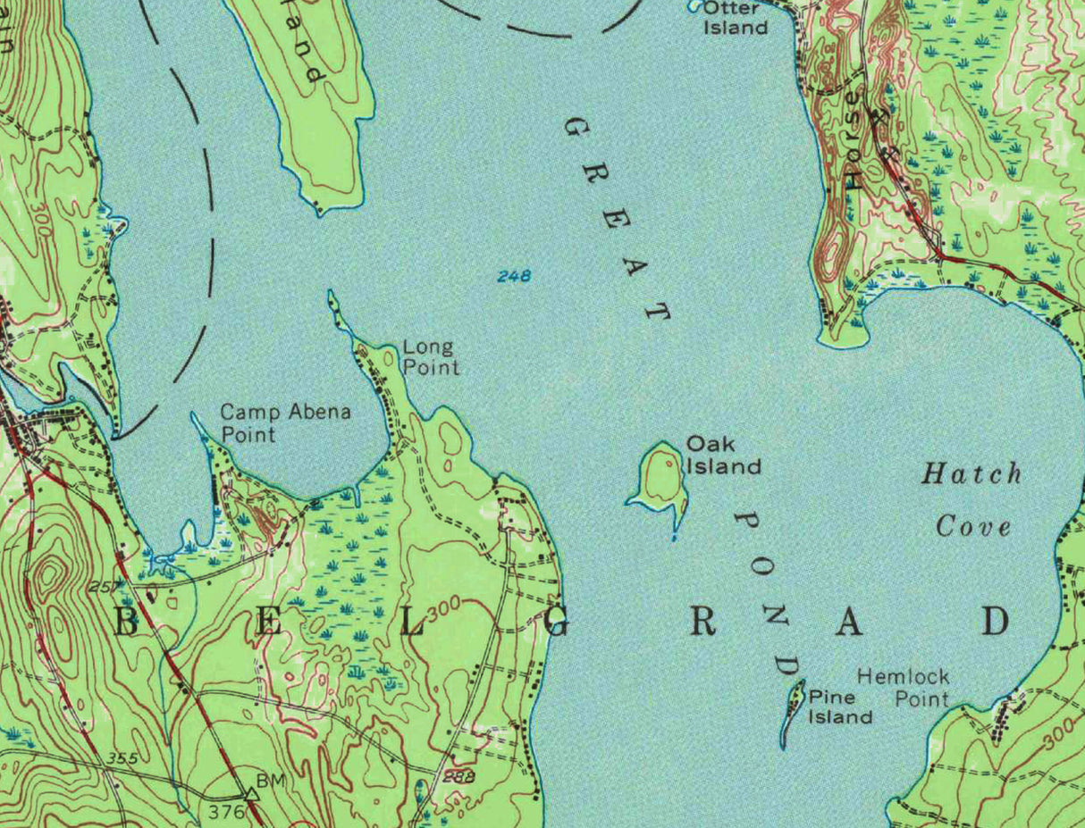 1972 Map of Great Pond Maine