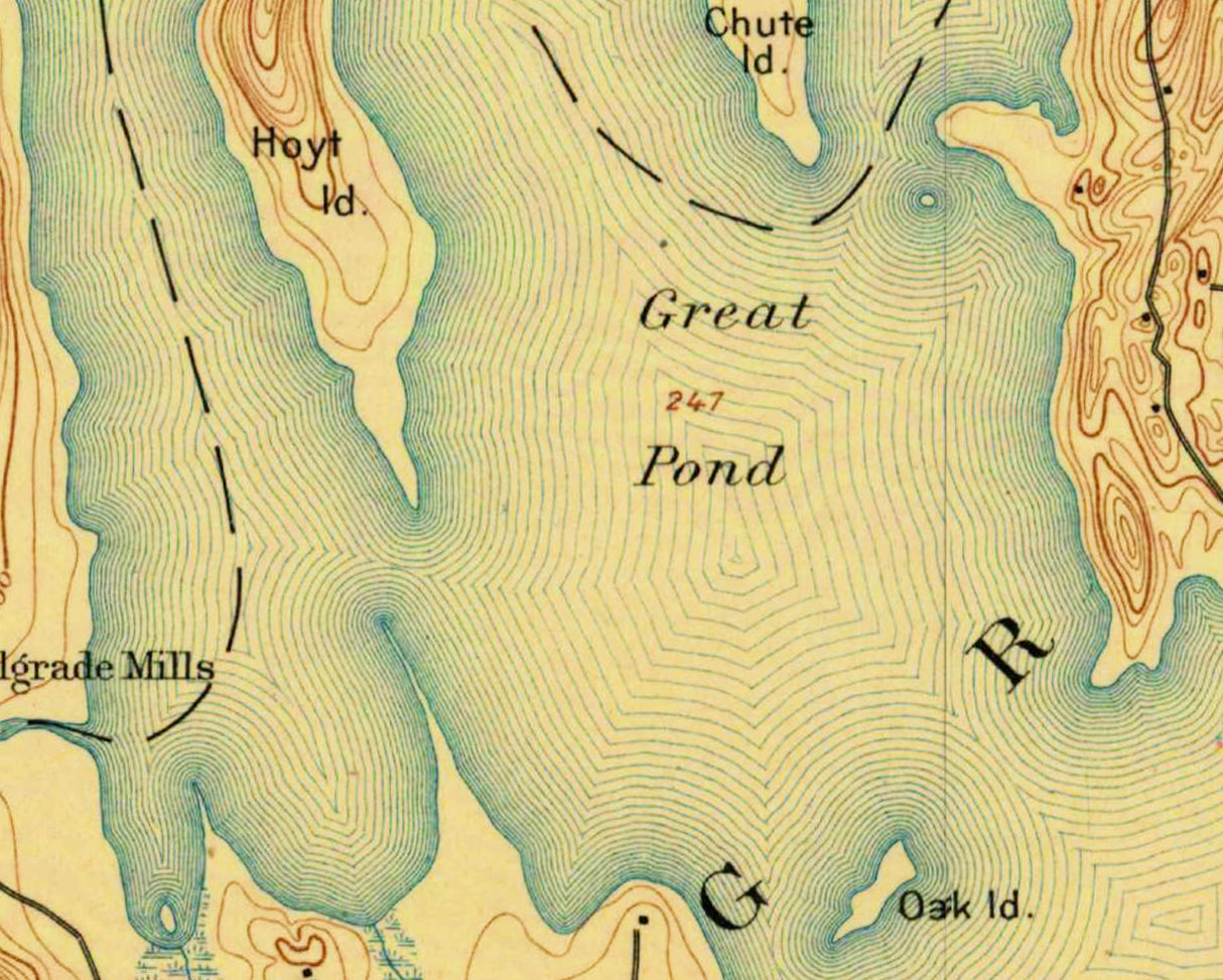 1894 Map of Great Pond Maine
