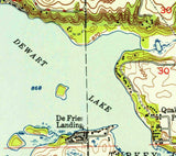 1950 Map of Dewart Lake Indiana
