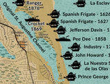 Shipwreck Map of St Augustine Florida