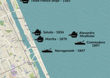 Shipwreck Map of Flagler Beach to New Smyrna Beach Florida