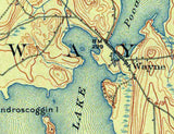 1912 Map of Androscoggin Lake Maine