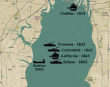 Shipwreck Map of Mobile Bay Alabama