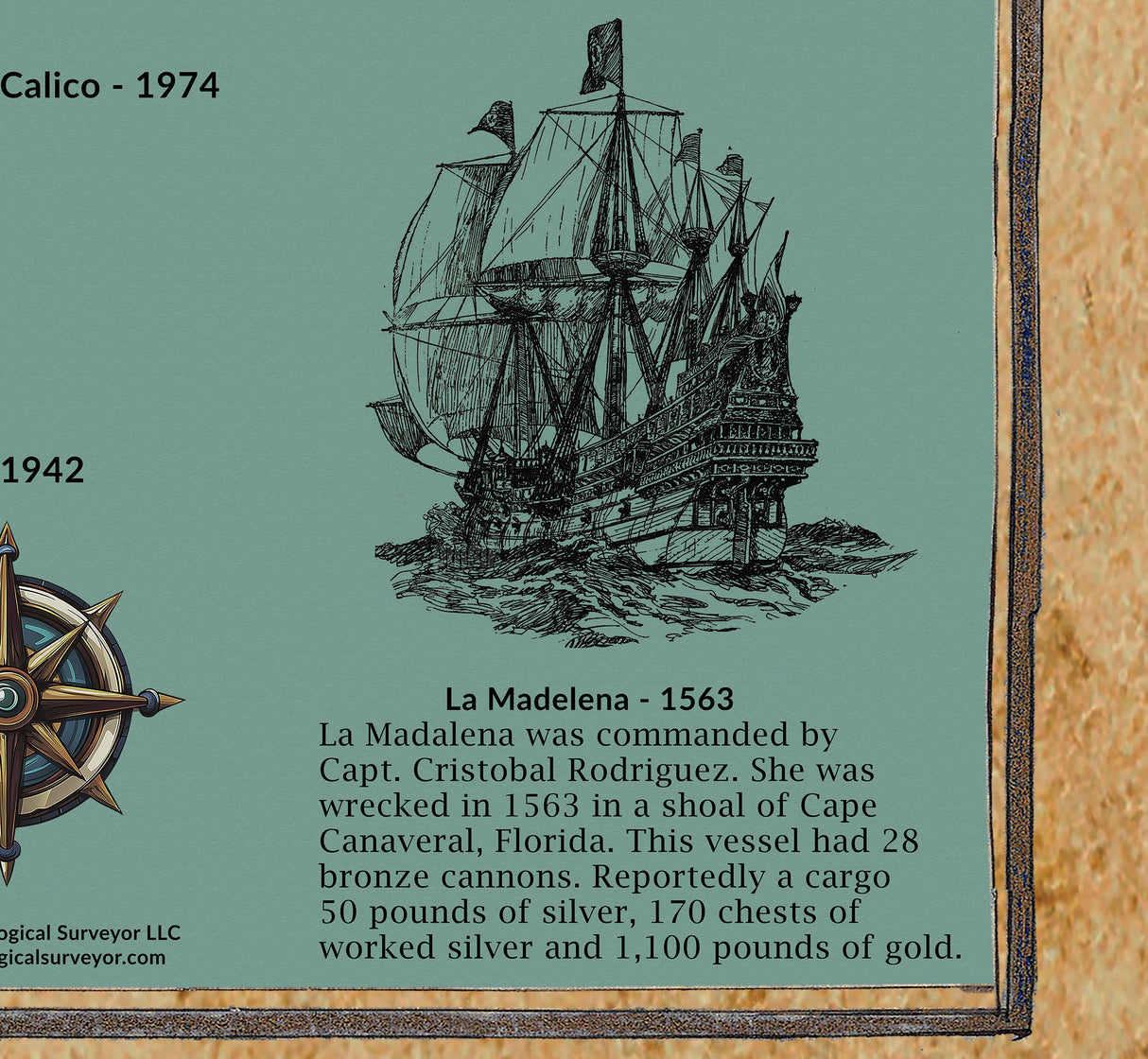 Shipwreck Map of Cape Canaveral Florida Area