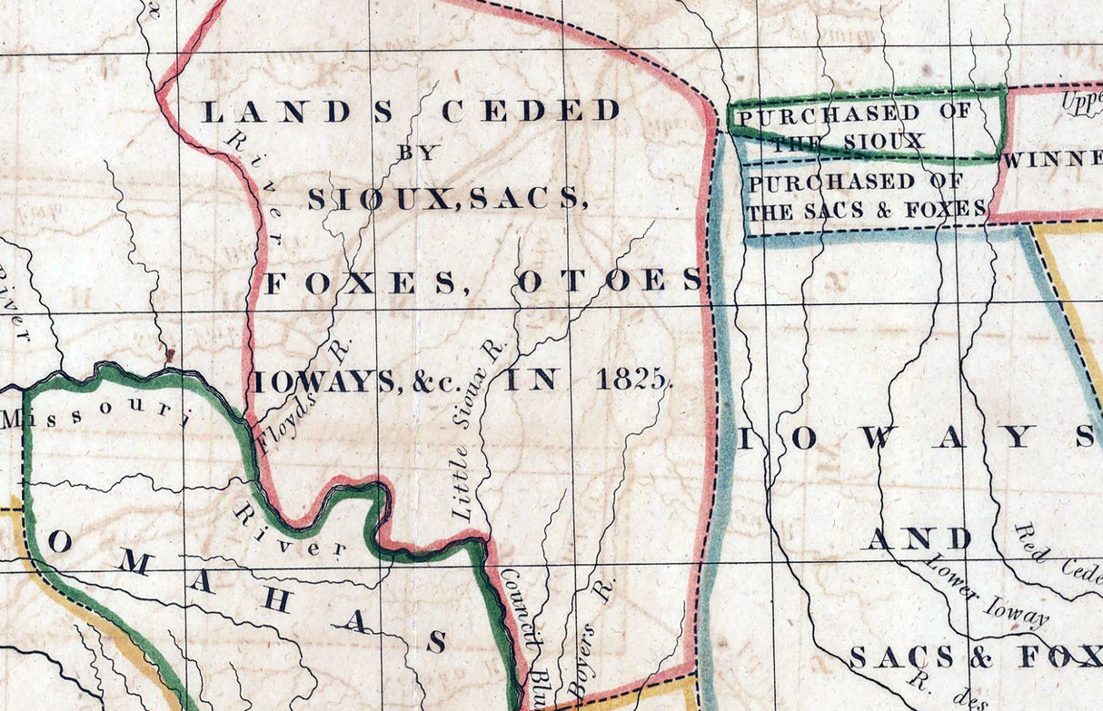 1834 Map of the Western Territory & Indian Territory