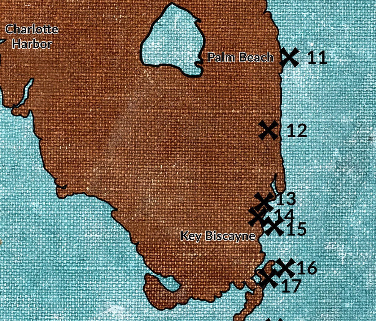 Pirate Treasure Map of Florida