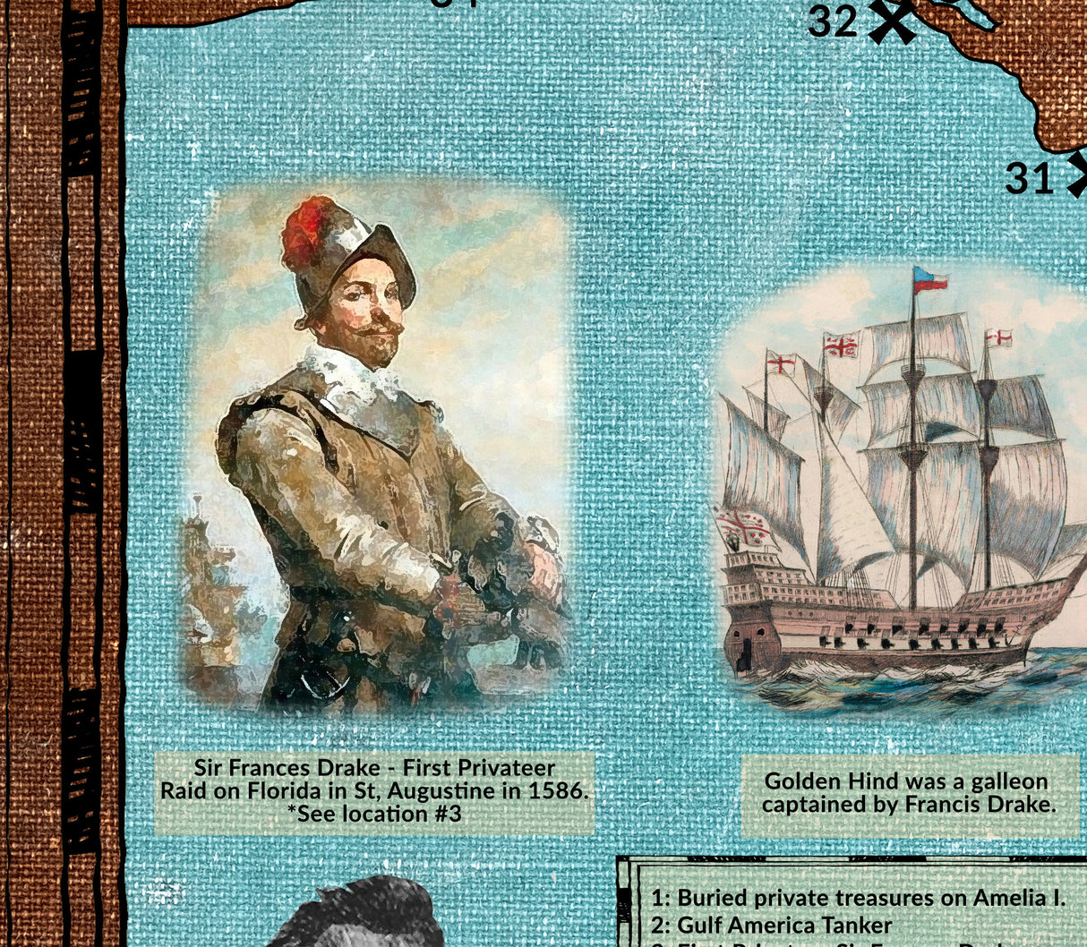 Pirate Treasure Map of Florida