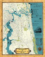 Shipwreck Map of Jacksonville, Florida and the Upper St Johns River