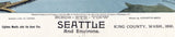 1891 Aerial Panoramic Map of Seattle King County Washington