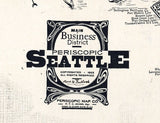 1903 Map of Seattle Washington Business District