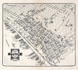 1903 Map of Seattle Washington Business District