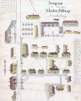 1849 Map of Shaker Village Canterbury New Hampshire