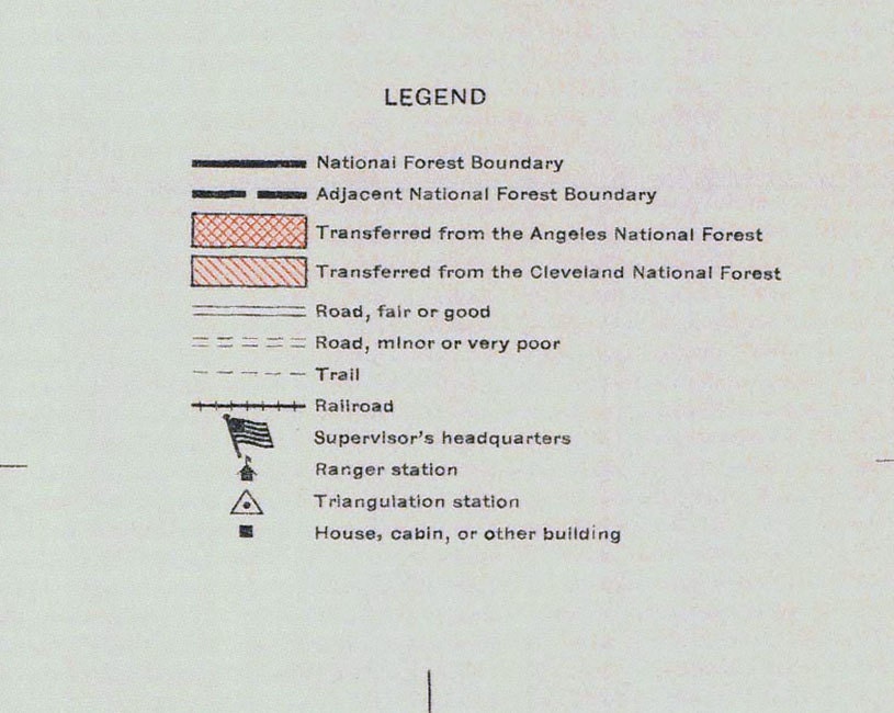 1925 Map of San Bernadino National Forest California