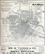 1890 Map of Houston Texas